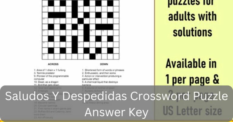 Saludos Y Despedidas Crossword Puzzle Answer Key