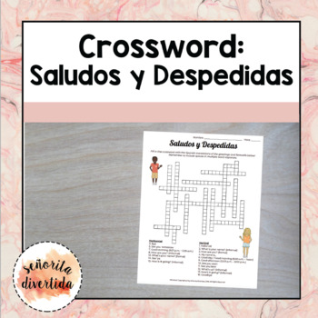 Saludos Y Despedidas Crossword Puzzle Answer Key 